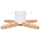 VidaXL Kerstboomstandaard (Wit/Bruin) - 55% Korting!