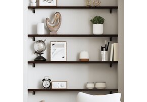 vidaXL Eikenhouten Wandschap 100x10x2cm - Donkerbruin (57% Korting!)