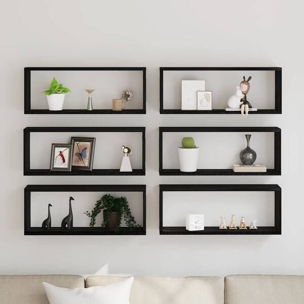 vidaXL Wandplanken Zwart Eiken (6 stuks) - 27% Korting!