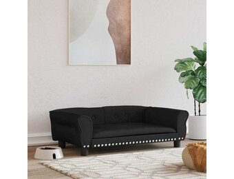 vidaXL Hondenmand Fluweel Zwart 95x55x30cm - 33% Korting!