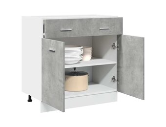 vidaXL Keukenonderkast met lade - Betongrijs (28% korting)