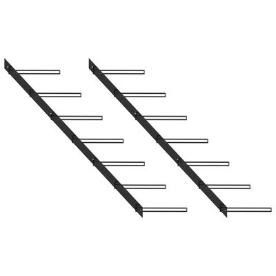 vidaXL Wijnrekken 2 st. Wandmontage Zwart Metaal - 27% Korting!