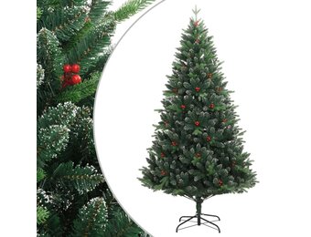 Kerstboom met Rode Bessen 150 cm - 28% Korting!