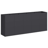 Plantenbak vidaXL Zwart Koudgewalst Staal 200x40x80 cm - 34% Korting!
