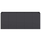 Plantenbak vidaXL Zwart Koudgewalst Staal 200x40x80 cm - 34% Korting!