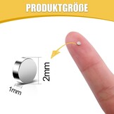300x Mini Neodymium Magneten 2x1mm Zilver - -2% Korting