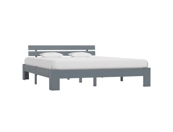 vidaXL Bedframe Massief Grenenhout Grijs 160x200 cm - 29% Korting!