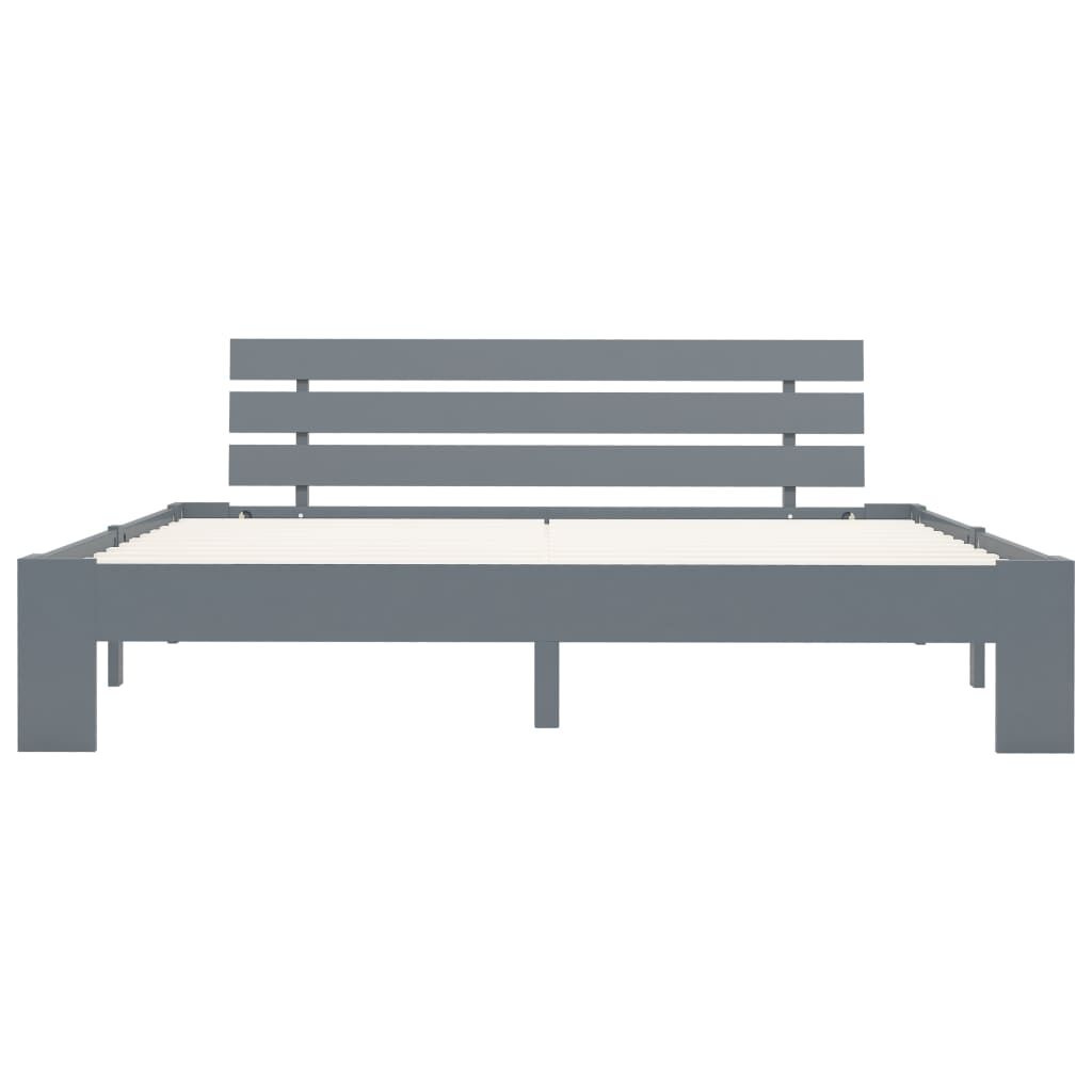 vidaXL Bedframe Massief Grenenhout Grijs 160x200 cm - 29% Korting!