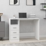 Bureau met Lades - 102x50x76 cm - Wit - 54% Korting!