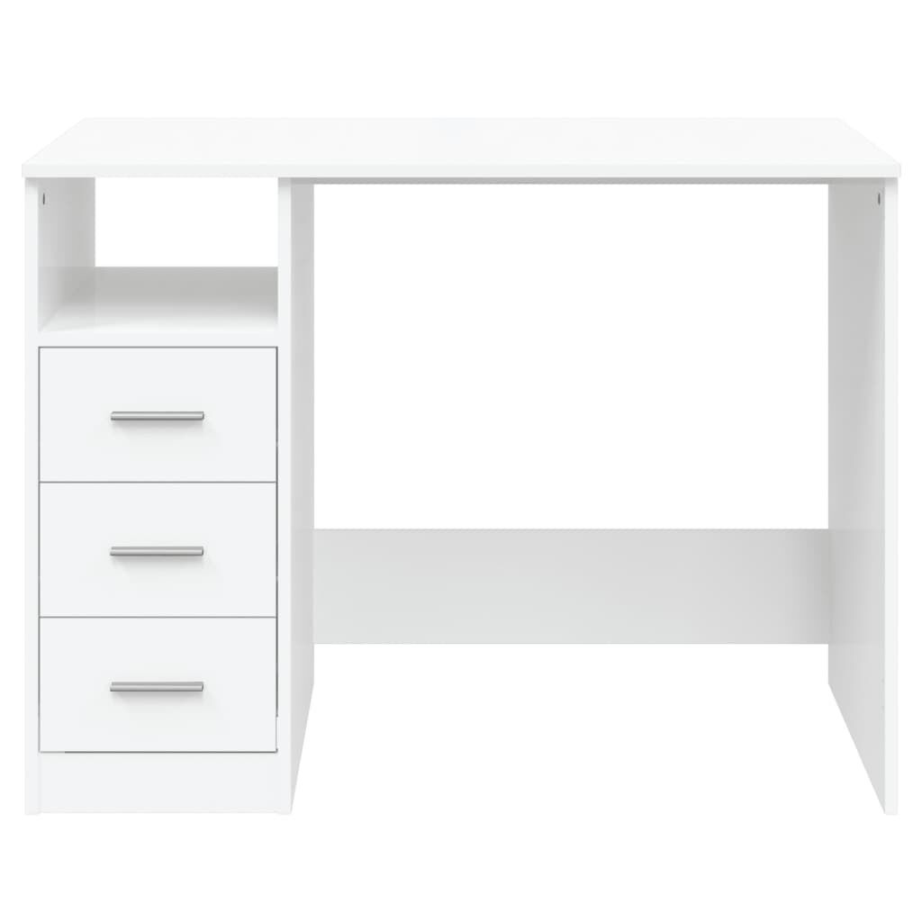 Bureau met Lades - 102x50x76 cm - Wit - 54% Korting!
