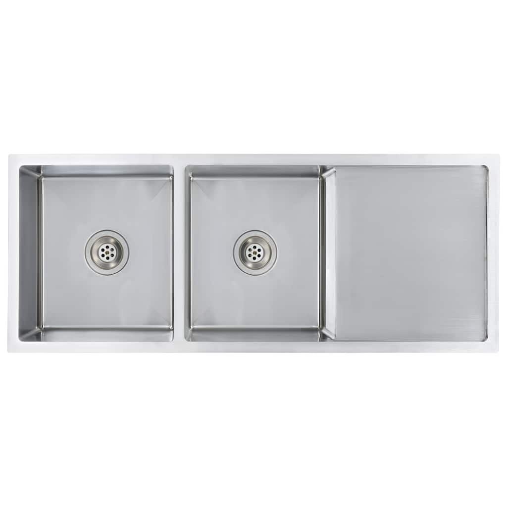 vidaXL RVS Spoelbak 111.5cm - 29% Korting