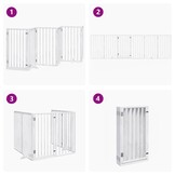 vidaXL Hondenhek 300cm Wit - 28% Korting