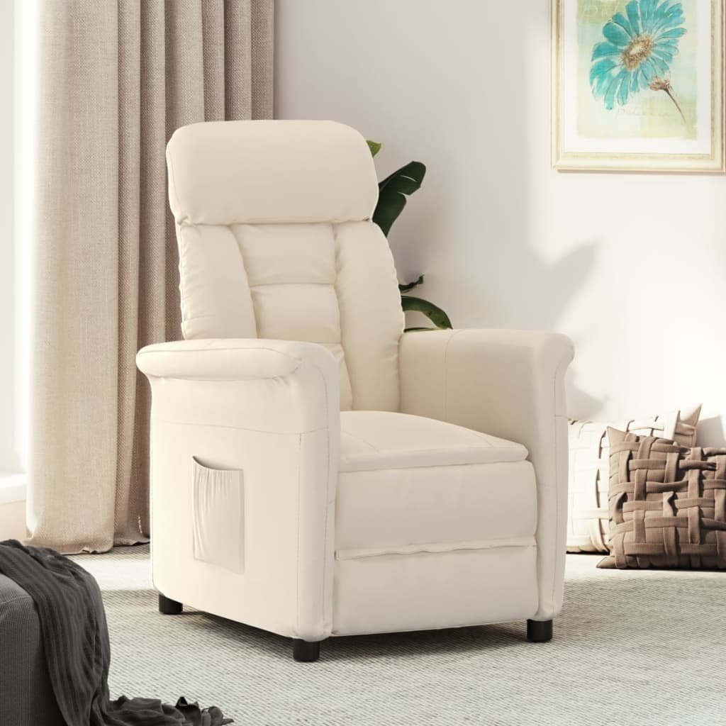 vidaXL Fauteuil Verstelbaar Microvezel Beige - 34% Korting