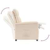 vidaXL Fauteuil Verstelbaar Microvezel Beige - 34% Korting
