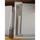 vidaXL Nachtkastje (58% Korting) - 35x32x59 cm, Wit MDF/Grenenhout