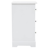 vidaXL Nachtkastje (58% Korting) - 35x32x59 cm, Wit MDF/Grenenhout