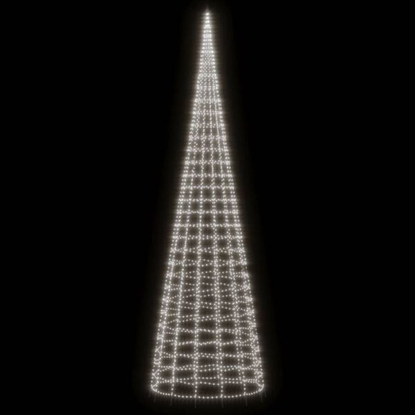 vidaXL LED-kerstboom Vlaggenmast 800cm Koud Wit - 61% Korting!