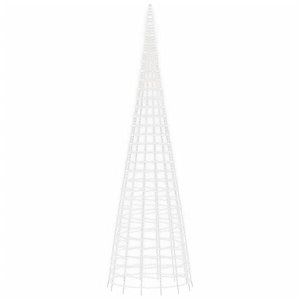 vidaXL LED-kerstboom Vlaggenmast 800cm Koud Wit - 61% Korting!