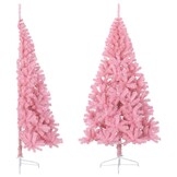 Roze Halve Kunstkerstboom 180cm - 43% Korting!