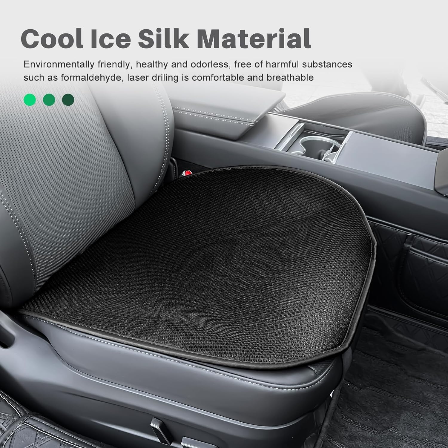 Stoelhoezen Tesla Model 3 2024 (Voor/Achter) - Zwart, Zijde, Antislip - 46% Korting!