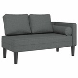 vidaXL Donkergrijze Chaise Longue met Kussens - 54% Korting!