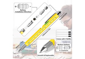 Chipate 9-in-1 Multifunctionele Pen Zwart - 16% Korting
