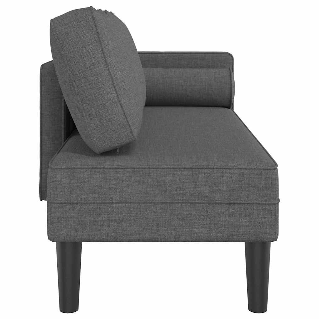 vidaXL Donkergrijze Chaise Longue met Kussens - 54% Korting!