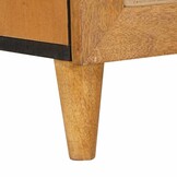 VidaXL Dressoir Mangohout Lichtbruin - 60x33x75cm - 29% Korting