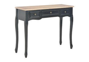 vidaXL Bijzettafeltje met 3 Laden Zwart - 70% Korting!