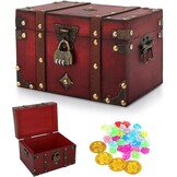 Boekensafe met Cijferslot - Leer & Hout (L) - 36% Korting!