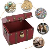 Boekensafe met Cijferslot - Leer & Hout (L) - 36% Korting!