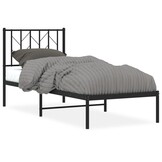 VidaXL Bedframe Metaal Zwart 75x190 cm | 50% Korting