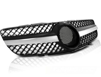 Mercedes SL R230 Grill CL63 Stijl Zwart/Chroom - 62% Korting!