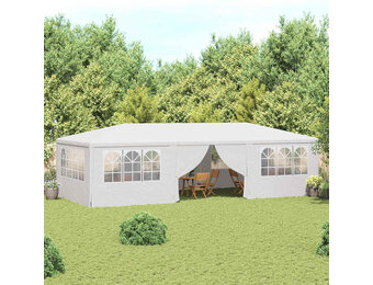 vidaXL Partytent 4x9m Wit met Zijwanden - 34% Korting