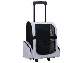 vidaXL Huisdierentrolley Inklapbaar Grijs - 27% Korting