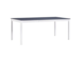 vidaXL Eettafel Grenenhout Wit/Grijs - 180x90cm (54% Korting)