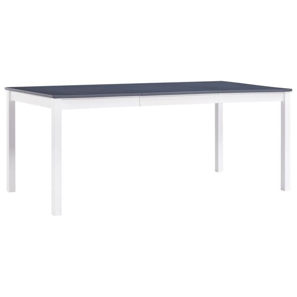 vidaXL Eettafel Grenenhout Wit/Grijs - 180x90cm (54% Korting)