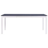 vidaXL Eettafel Grenenhout Wit/Grijs - 180x90cm (54% Korting)