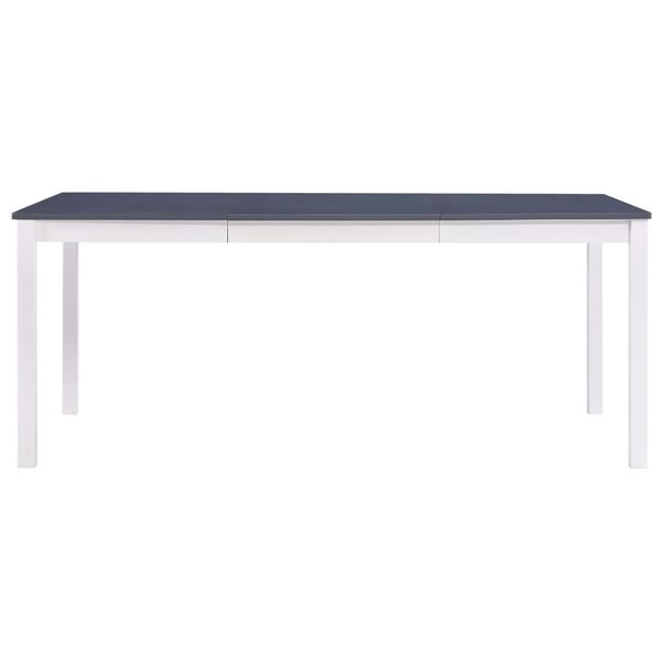 vidaXL Eettafel Grenenhout Wit/Grijs - 180x90cm (54% Korting)