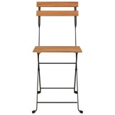 VidaXL Bistrostoelen Teakhout & Staal - 4 st. - 61% korting!