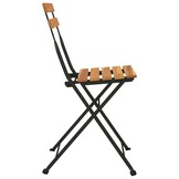 VidaXL Bistrostoelen Teakhout & Staal - 4 st. - 61% korting!