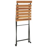 VidaXL Bistrostoelen Teakhout & Staal - 4 st. - 61% korting!
