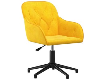 VidaXL Kantoorstoel Fluweel Geel - 50% Korting