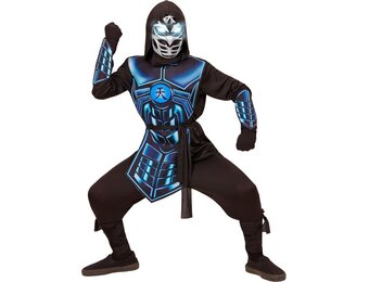 Cyber Ninja Kostuum Zwart/Grijs Kinderen - 67% Korting