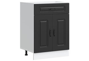 vidaXL Keukenonderkast Kalmar Hout Zwart - 52% Korting