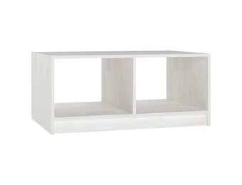 vidaXL Salontafel Massief Grenenhout Wit (75x50x33,5 cm) - 69% Korting!