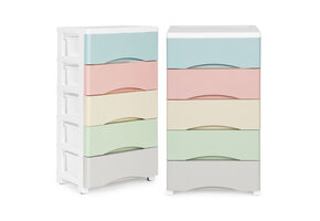 Geretourneerde Ladekast met Wielen - 5 Lades - 60% Korting