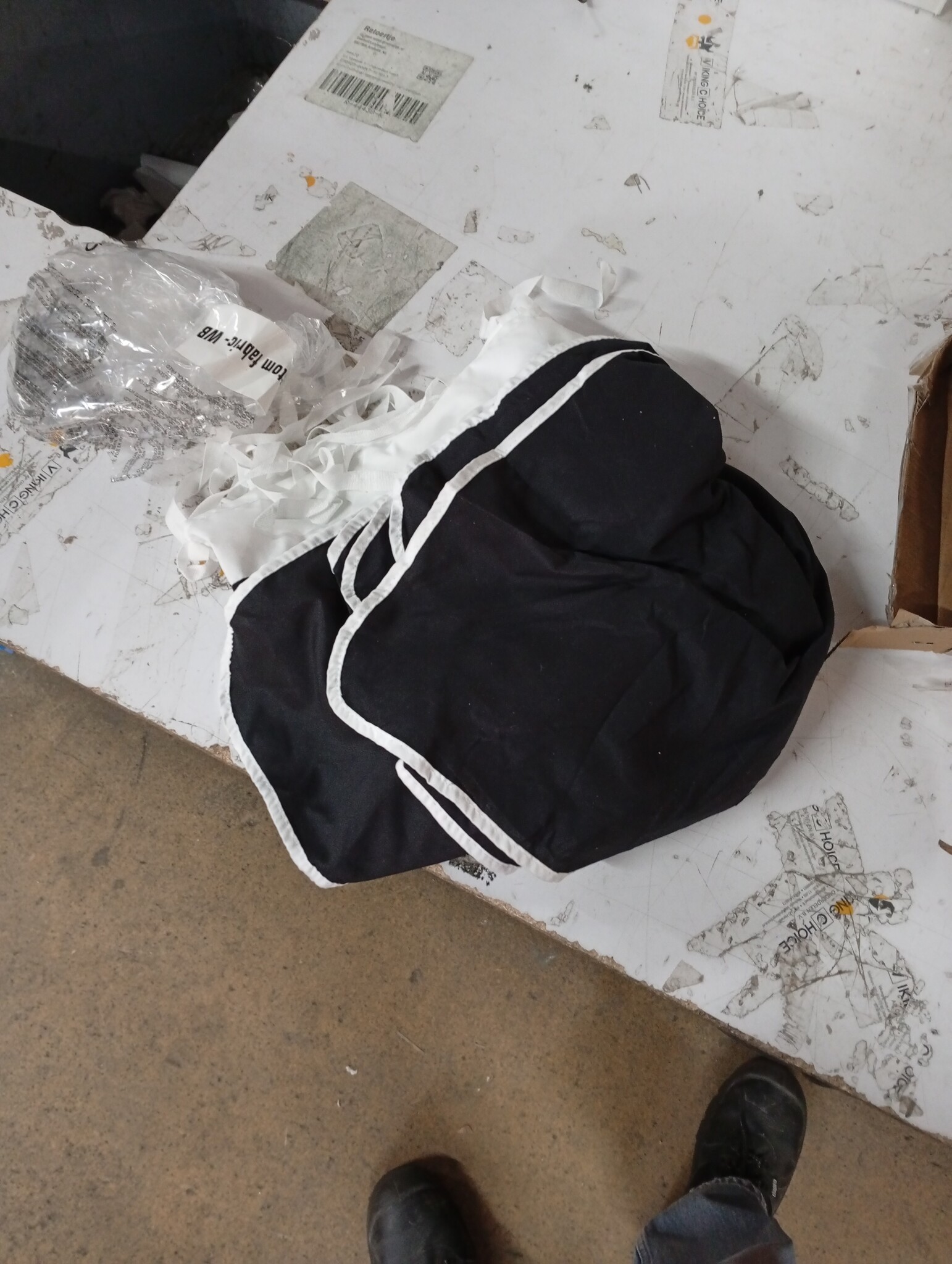 vidaXL Gordijnen Hoogslaper Polyester Wit/Zwart - 65% Korting