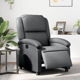 vidaXL Fauteuil Kunstleer Grijs - 53% Korting