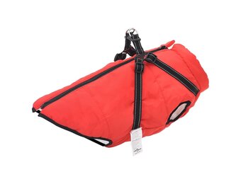 VidaXL Waterdichte Hondenjas met Harnas - Rood - L48 - 54% Korting